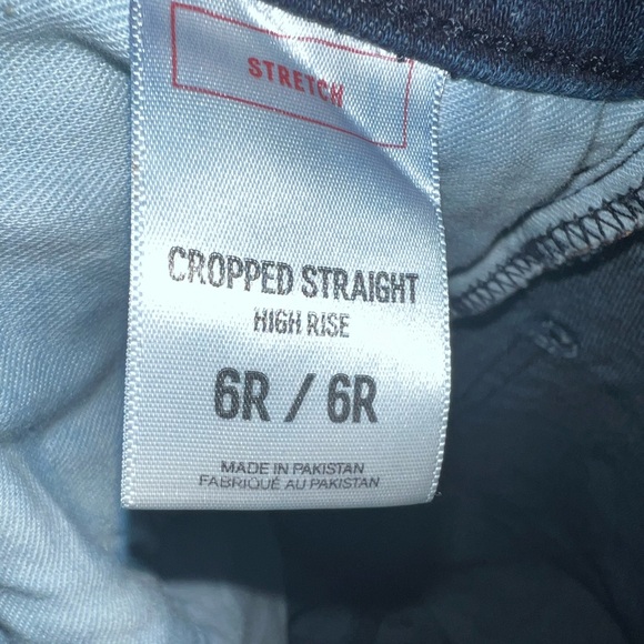 Express | Women’s Dark Denim | Stretch High Rise Straight Jeans | Size 6 - Picture 3 of 4